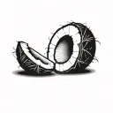 coconut tattoo design idea