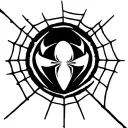 spiderman logo with webs tattoo design idea