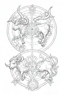 taurus and libra tattoo design idea