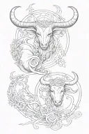 taurus and libra tattoo design idea