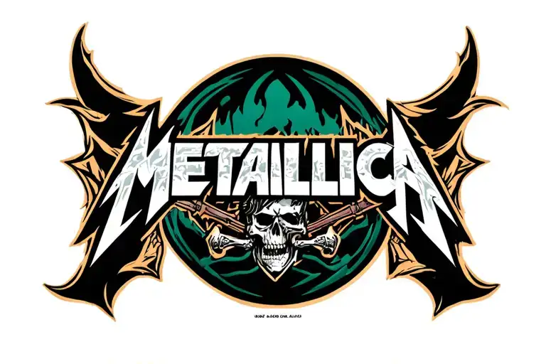 metallica logo tattoo design idea