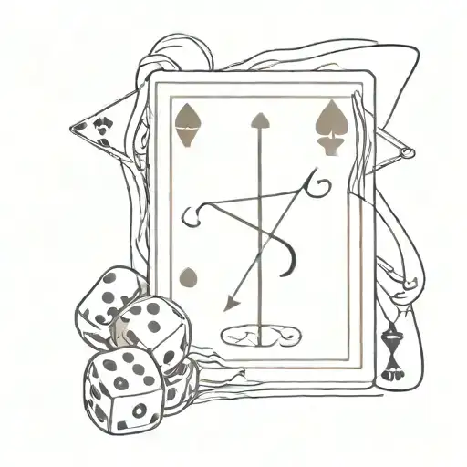 Gambling your life with playing tattoo design idea