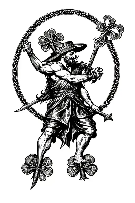 norte dame fighting Irish tattoo design idea