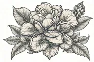 desert rose growing tattoo design idea
