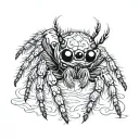 cute Jumping spider tattoo design idea