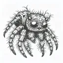 cute Jumping spider tattoo design idea