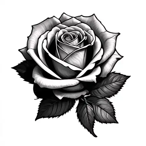 rose sitting on a 10mm socket tattoo design idea