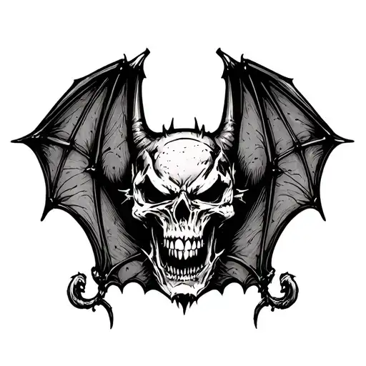 avenged sevenfold death bat tattoo design idea