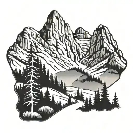 Durmitor National park, Moutain Adventure, freedom  tattoo design idea