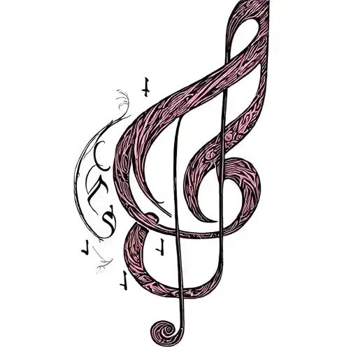 cancer gemini and musical notes and symbols tattoo design idea
