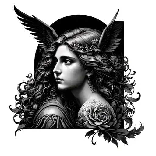 Eros And Psyche tattoo design idea