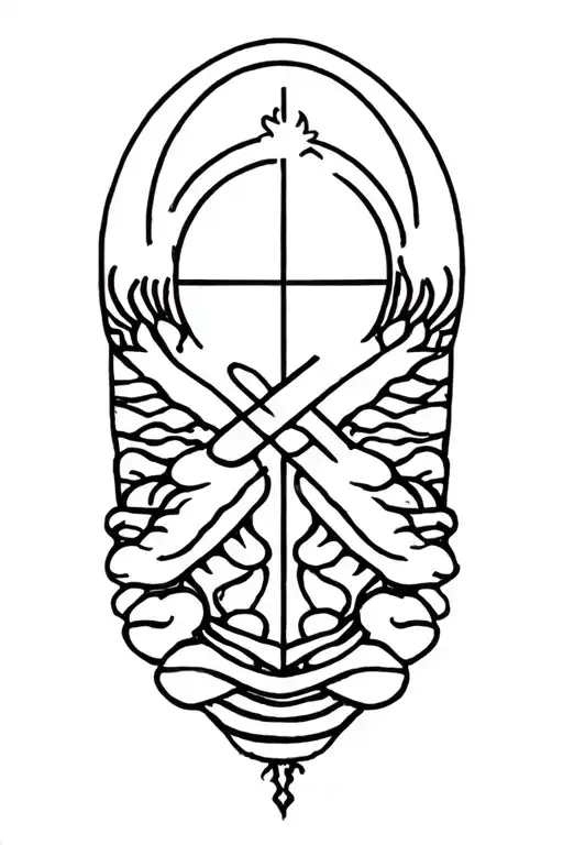 self respect connection to heavens tattoo design idea