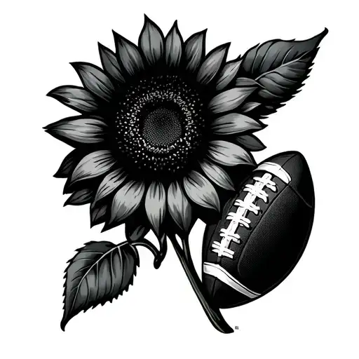 Sunflower, football, snowflake, love tattoo design idea
