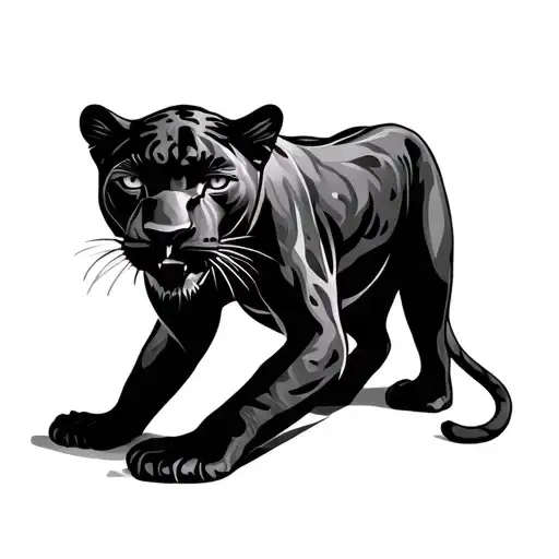 panther i am not standing still i am lying in wait tattoo design idea