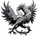 Celtic Phoenix tattoo design idea