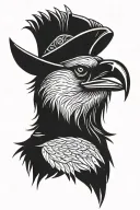 Crow, viking, head surrounded tattoo design idea