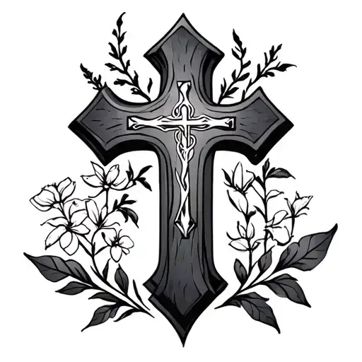 psalm 23 cross tattoo tattoo design idea
