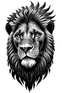 lion and eagle tattoo design idea