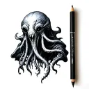 mind flayer tattoo design idea