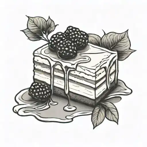 cheesecake slice tattoo design idea