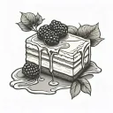 cheesecake slice tattoo design idea