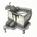 cheesecake slice tattoo design idea