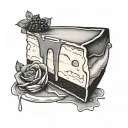cheesecake slice tattoo design idea