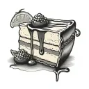 cheesecake slice tattoo design idea