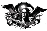 Black Sabbath's Heaven and Hell Album cover tattoo design idea