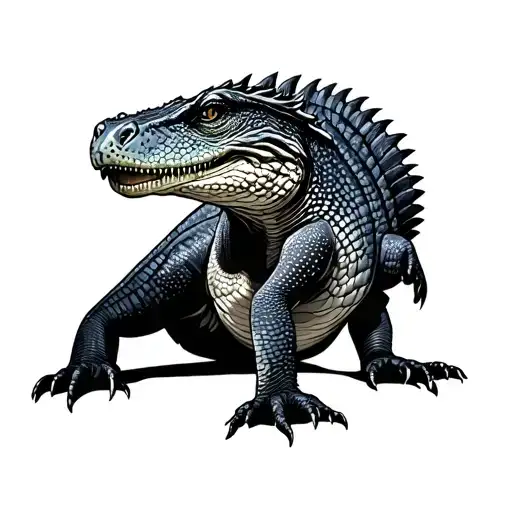 Komodo Dragon tattoo design idea