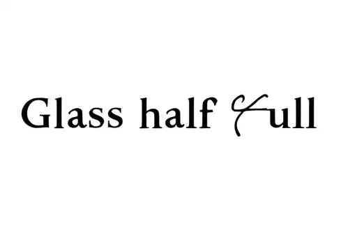 "Glass half full" tattoo design idea
