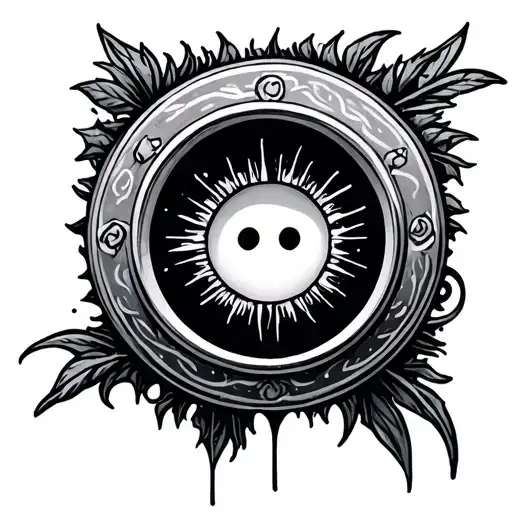 Coraline button Key tattoo design idea