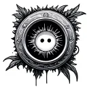 Coraline button Key tattoo design idea