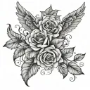 Angelica tattoo design idea