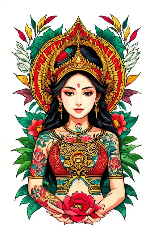 Cambodia and Vietnam tattoo design idea