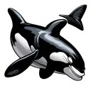killer whale tattoo design idea