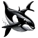 killer whale tattoo design idea