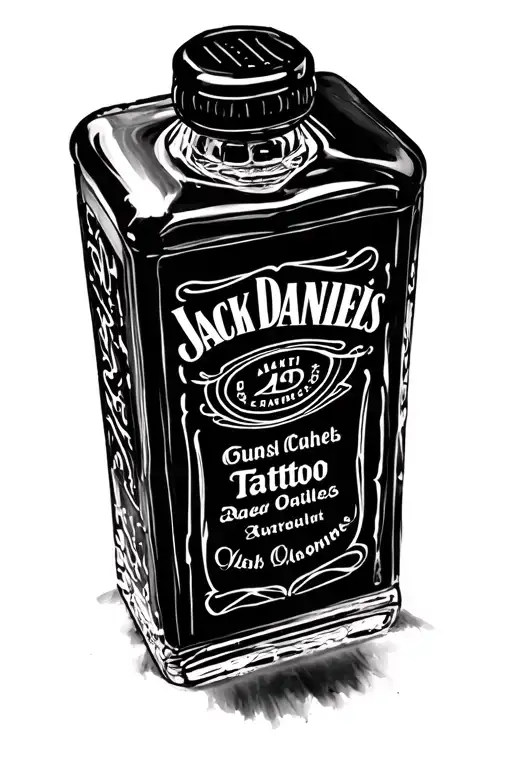 Jack Daniels Bottle tattoo design idea