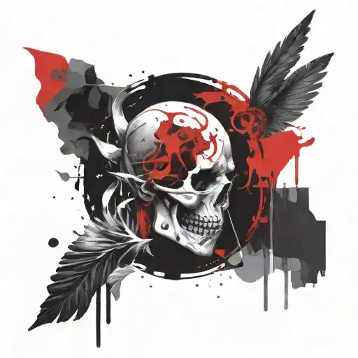 good vs evil tattoo design idea