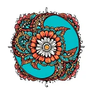 paisley mandala tattoo design idea