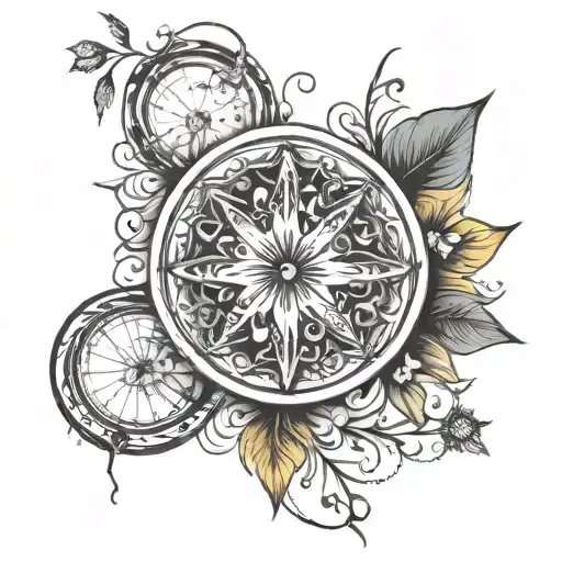 Infinity symbol dandelion blowing tattoo design idea