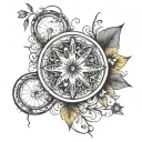 Infinity symbol dandelion blowing tattoo design idea