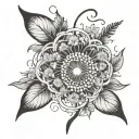 Infinity symbol dandelion blowing tattoo design idea