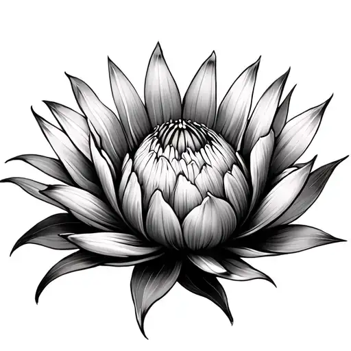 Protea tattoo design idea