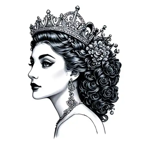 bbc qos queen tattoo design idea