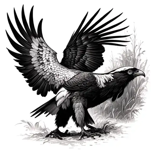 bearded vulture tattoo design idea