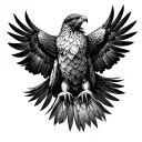 bearded vulture tattoo design idea