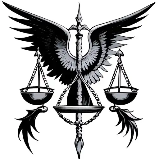 libra sign tattoo design idea