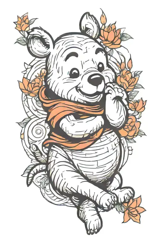 Winnie the Pooh tattoo design idea