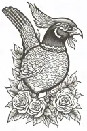 pheasant tattoo design idea
